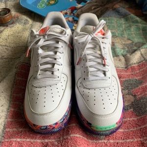 Nike Air Force 1 psychedelic bottom